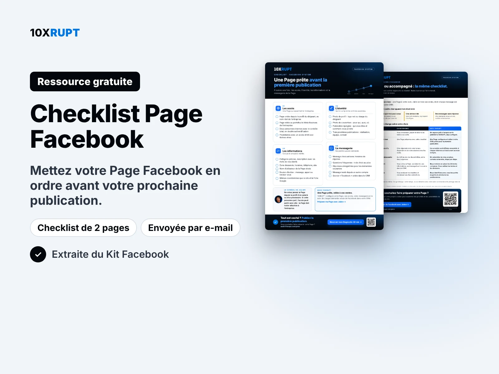 Checklist Page Facebook : détail de la ressource gratuite