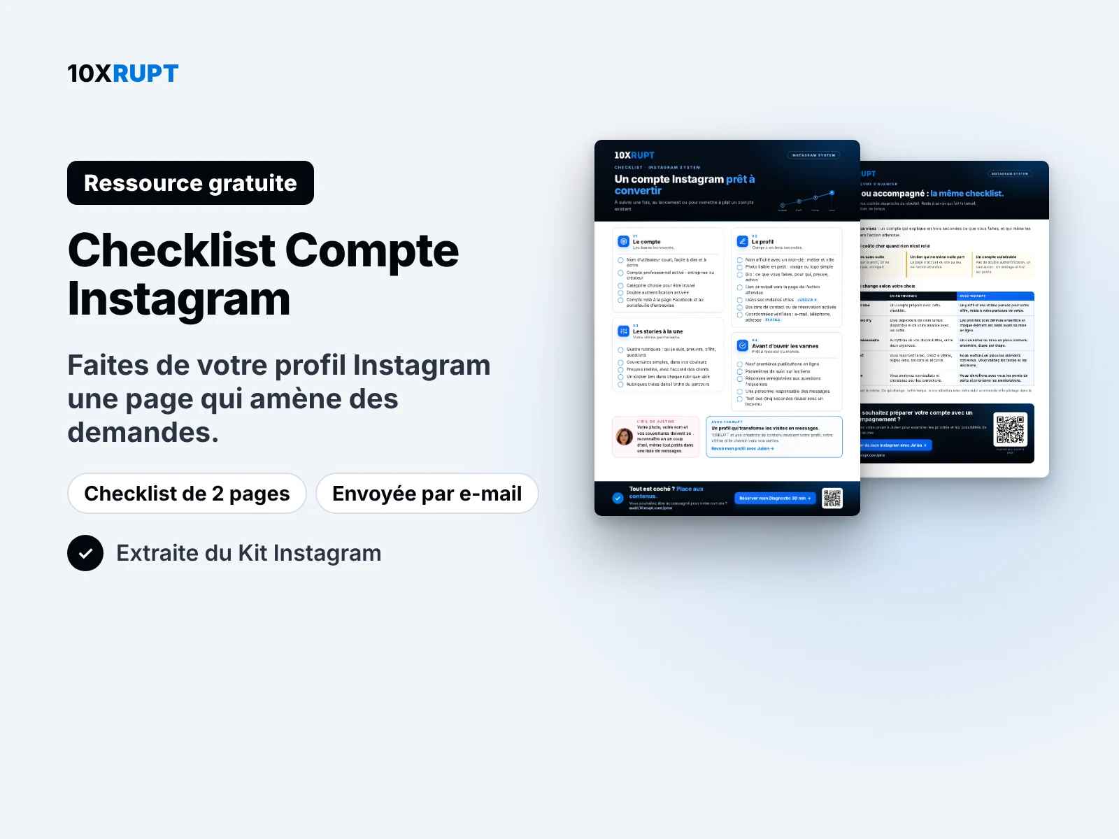 Checklist Compte Instagram : détail de la ressource gratuite