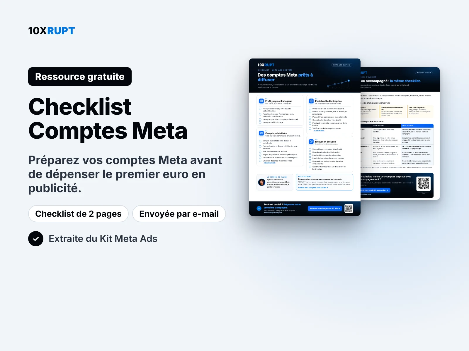 Checklist Comptes Meta : détail de la ressource gratuite
