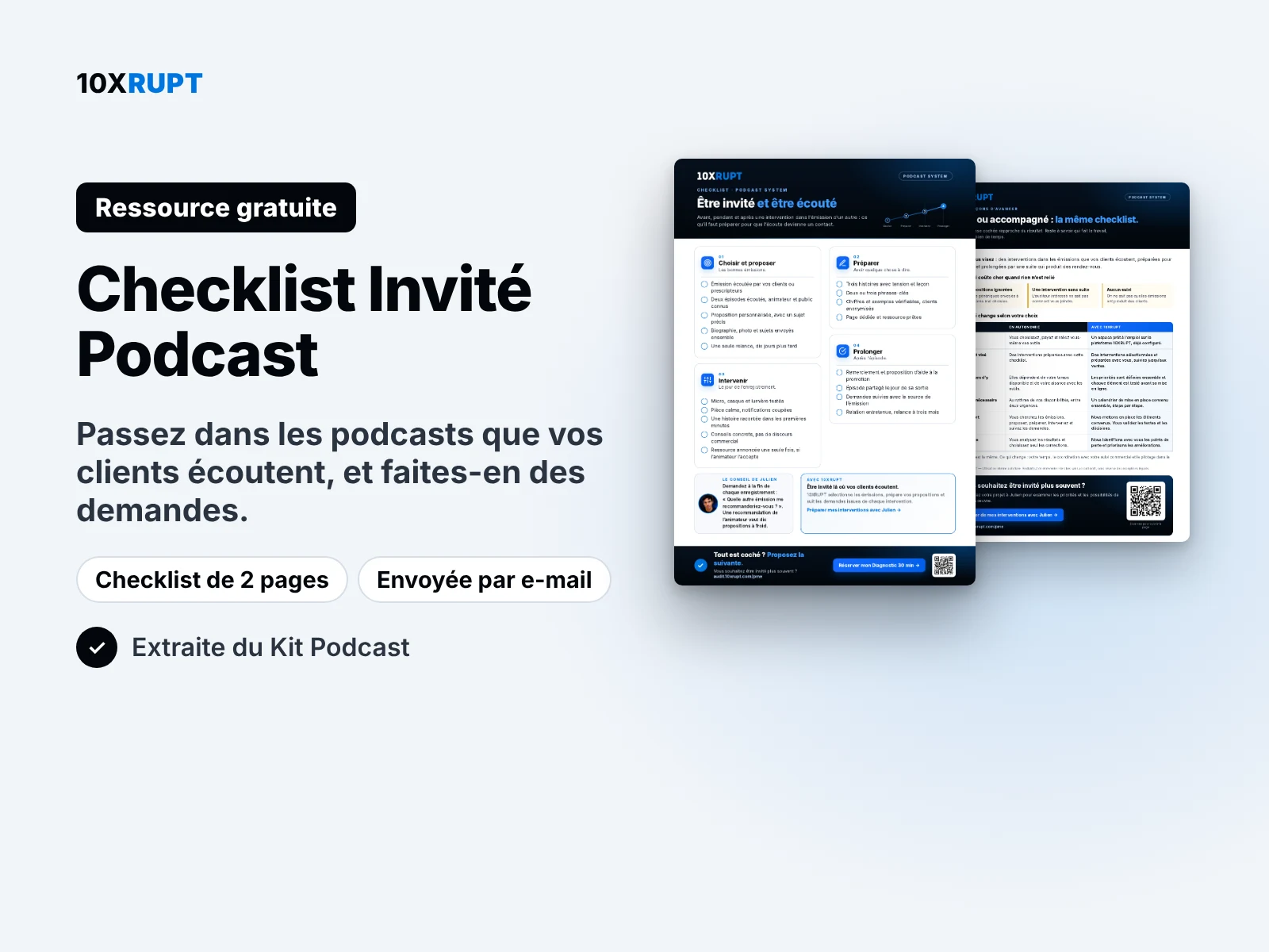 Checklist Invité Podcast : détail de la ressource gratuite
