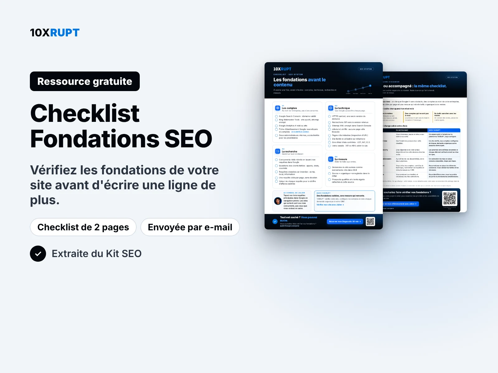 Checklist Fondations SEO : détail de la ressource gratuite